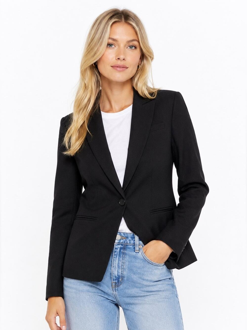 J.Crew Alexandra Stretch Linen Blazer Black NWT Size 4